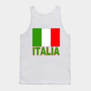 The Pride of Italia - Italian Flag Design and Language Tank Top